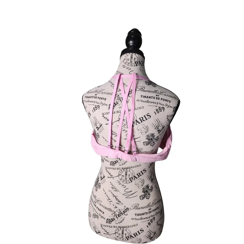 Halara‎ SoftlyZero Airy Pink Low Support Yoga Sports Bra Removable Straps XL NWT